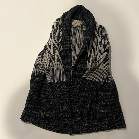 Lucky Brand Stargazer Wool Blend Knit Open Front Cardigan Size large - Picture 3 of 12